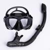16.5 * 9cm Large Frame Silicone Diving Face Mask Fully Dry Breathing Tube Outdoor Sports Snorkeling Equipment Diving Goggles Breathing Tube Set