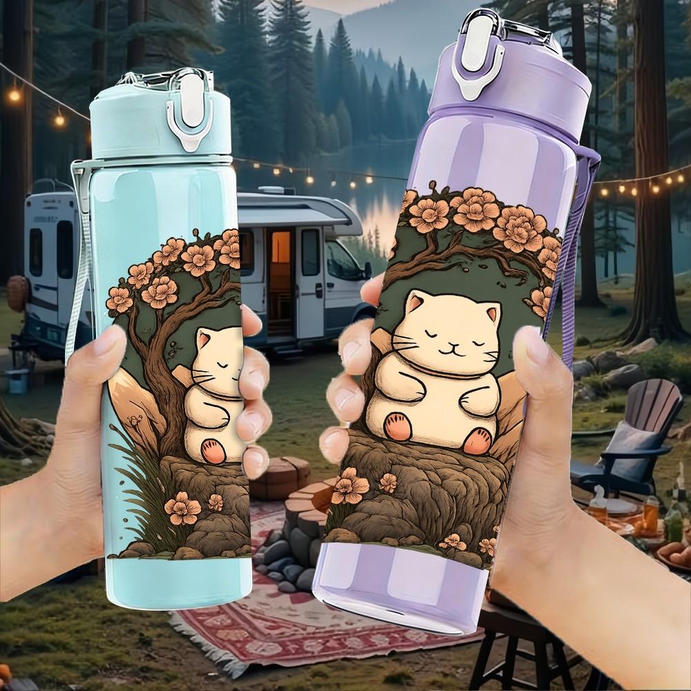 1PC Nest Baby Hedgehog 750ml Color Plastic Sports Water Bottle Leakproof Flip Straw Lid Suitable for Sports Office Home Use