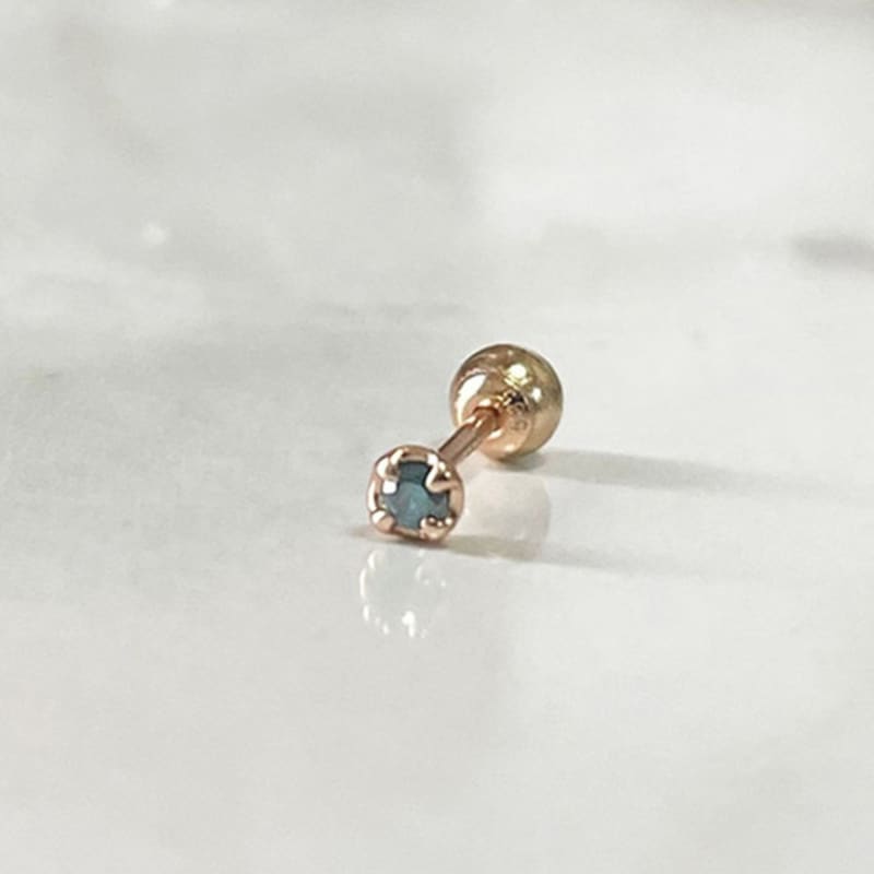 MARKING 14k Blue Dia Piercing