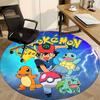 1 stuks Pokemon Personages Kantoor Ronde Vloerkleed, Binnenmat Geschikt Voor Kantoor, Slaapkamer Woonkamer Huisdecoratie, Kamerdecoratie, Offic a0928172