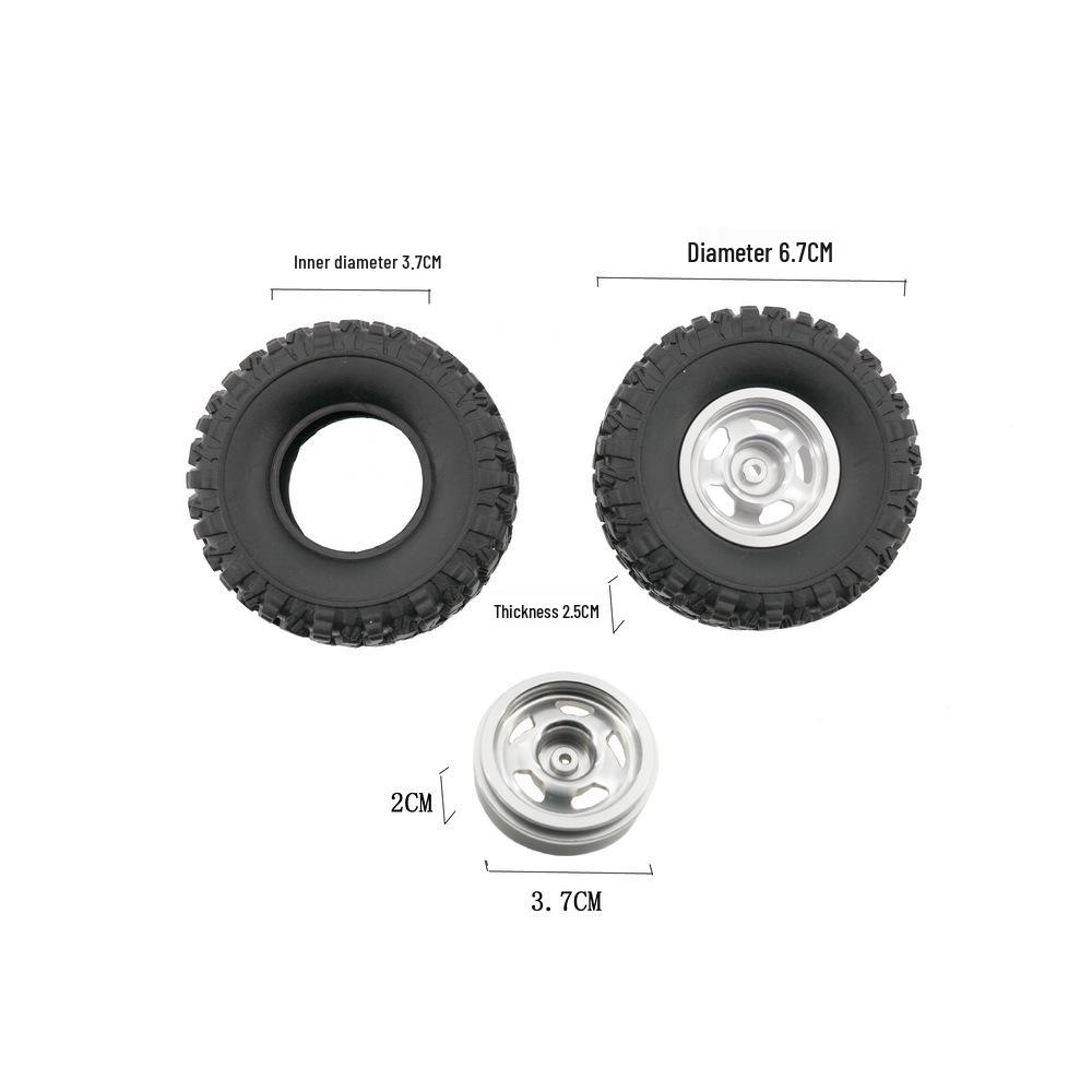 1/16 RC Car Universal Metal Wheel Tires DIY Parts Accessories