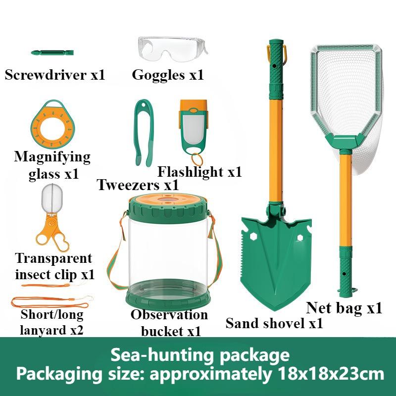 Catch The Sea Set Kids Toys Beach Play Tools Outdoor Adventure Set Oysters Crab Clip Equipment for The Seaside Parent-Child Toy