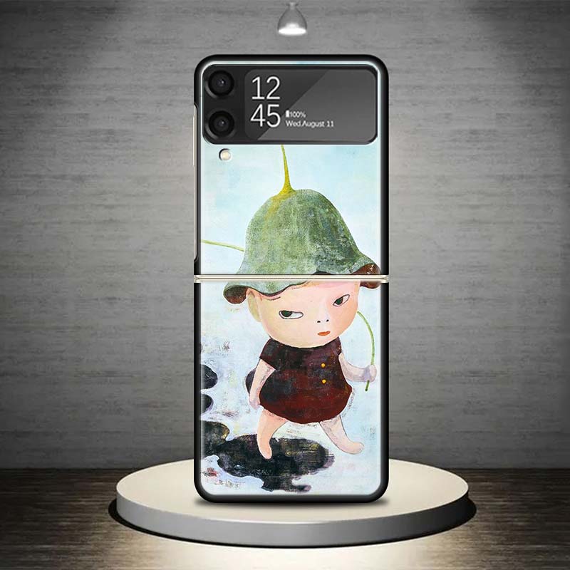

Y-Yoshitomo Nara Phone Case For Samsung Galaxy Z Flip 7 6 5 4 3 5G Shockproof Cover Z Flip7 Flip6 ZFlip5 Flip3 Flip4 Luxury Shel Samsung Z Flip 5