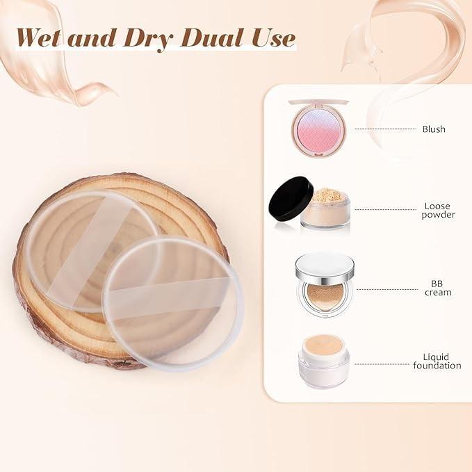 Weicher Silikongel-Puderquastenschwamm für kosmetische Gesichtsgrundierung, BB-Creme, kein Essen von Puder, Make-up-Tool