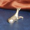1Pc Mini Solid Brass Vintage Greyhound Figurine - Exquisite Desk Ornament with Delicate Details for Pet Lovers - Unique Collectible and Home Decor