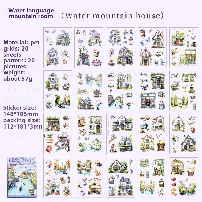 

20 шт./уп. Наклейки из ПЭТ с надписями, Книга, Пейзажные наклейки для скрапбукинга, Ведения журнала, DIY-поделок, Планеров, Художественные принадлежности