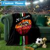 Benutzerdefinierter Name Roma Fußballwappen Emblem Decke Leicht Ideal Bettdecke Perfekt für Reisen, Camping, Wohnzimmer, Sofas, Weihnachtsgeschenk