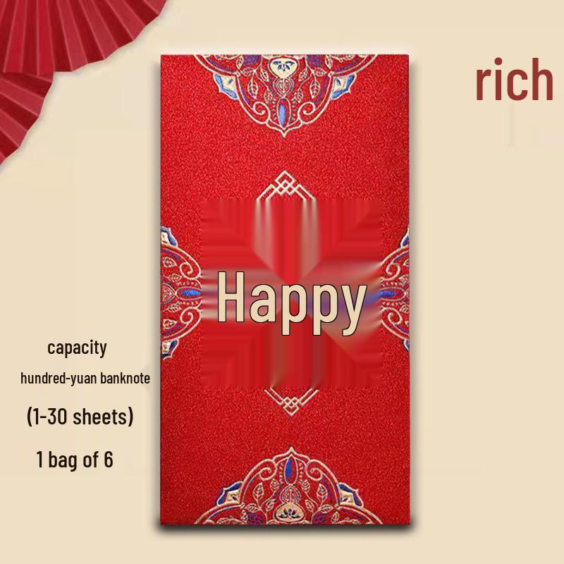 Lyckliga Rödkuvert för Nyår och Bröllop - Blandade Storlekar