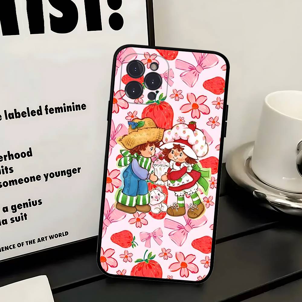 Cartoon Girl S-Strawberry S-Shortcake Phone Case For Iphone 17 16 15 16e 14 13 12 11 Pro Max Plus Case Cover Coque
