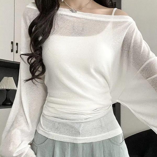 Pink Sheer Tie-Up Women's Summer Cover-Up – Loose, Lightweight, Sun-Protection Top