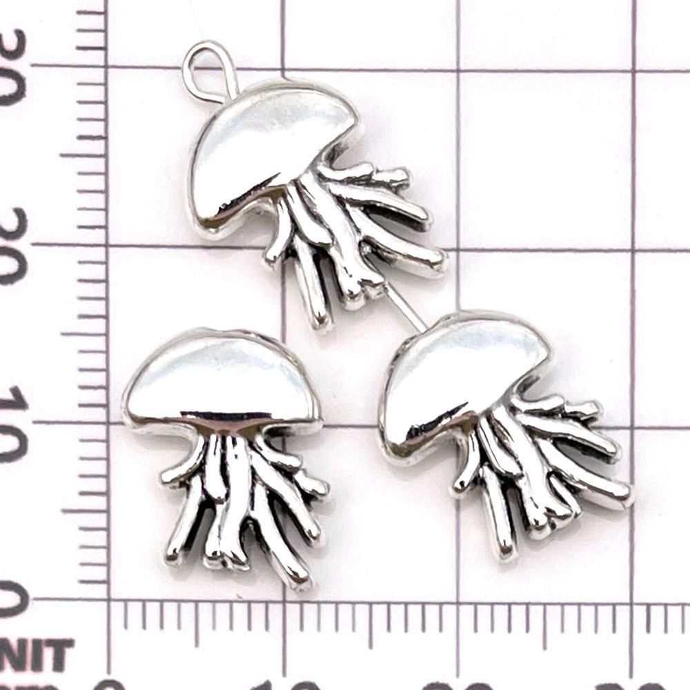 30-Piece Antique Silver Ocean-themed Spacer Beads & Charms Set for DIY Jewelry