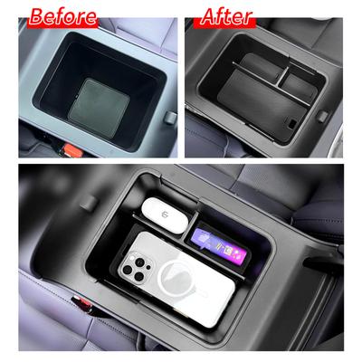 Για Leapmotor B10/B01 2025 2026 Κεντρικό Κουτί Αποθήκευσης Υποβραχιόνιου Οργάνωση Δίσκος Αυτοκινήτου Οργανωτής ABS Αξεσουάρ Μαύρο