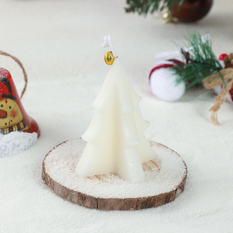 Factory Christmas Souvenirs Christmas Tree-Shaped Geometric Scented Candles Atmosphere Decoration Ornaments