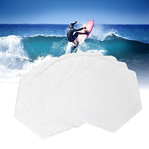 Set of 20 Silicone Surfboard Traction Pads, Paddleboard Non-Slip Mats with Honeycomb Holes, Deck Pads for Surfboards, Shortboards, and Longboards