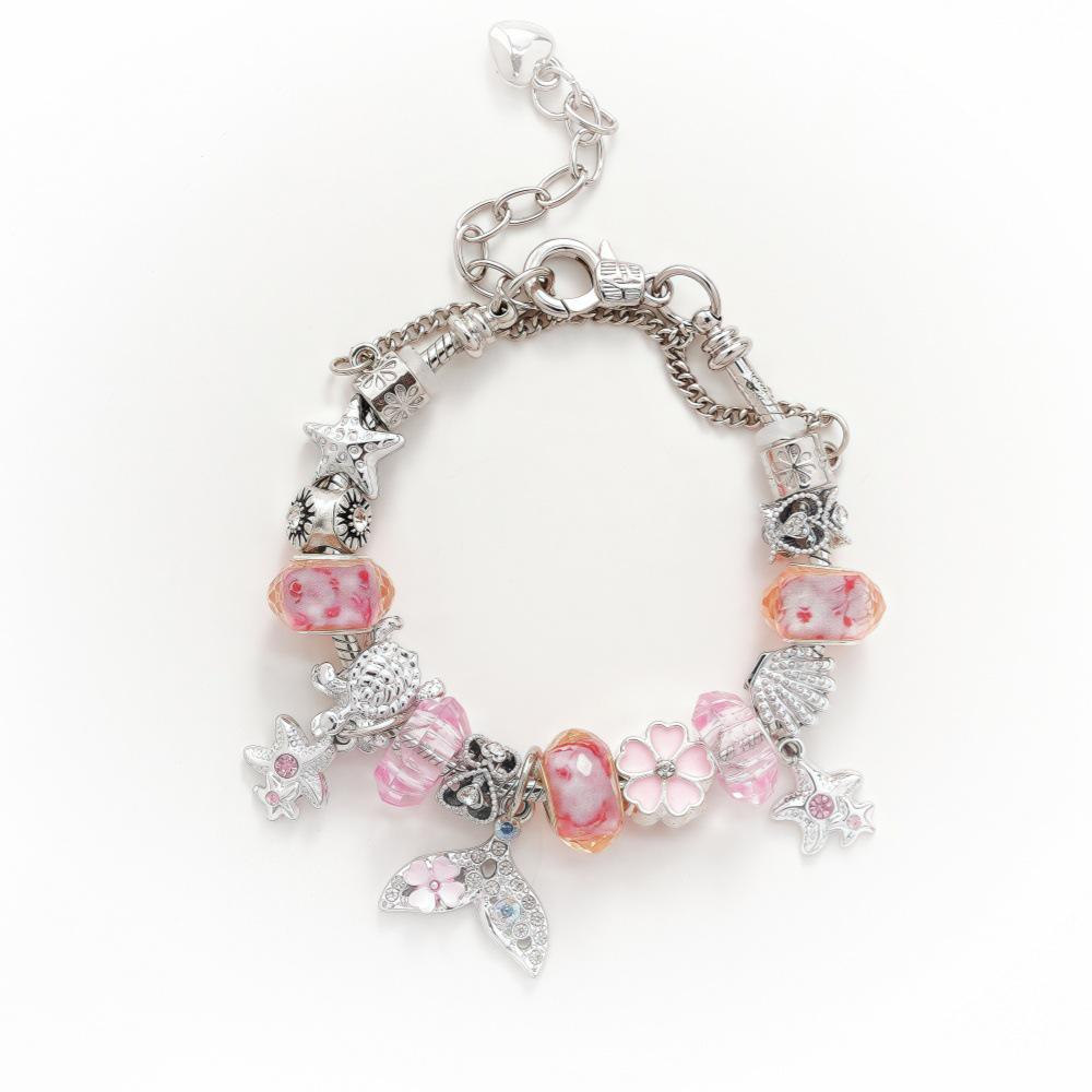 Pan Style Summer Ocean Starfish and Turtle Beaded Women's Bracelet