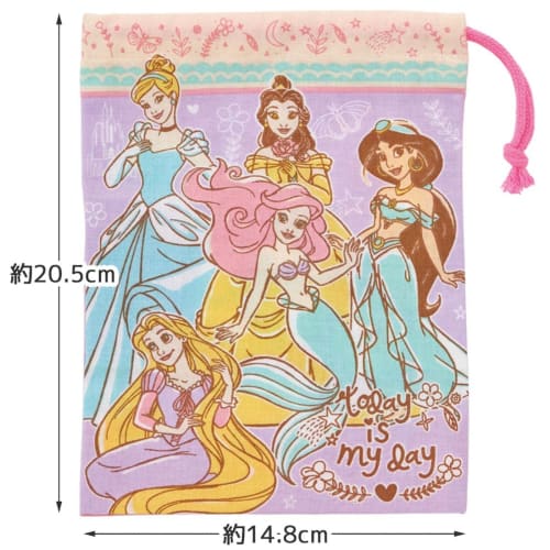 Skater Children's Cup Bag 21 x 15cm Princess 23 Made in Japan KB62-A