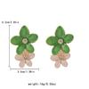 Pinkdudu Drip Glaze Rhinestone Flower Studs Fresh Sweet Vacation Temperament Earrings Elegant Floral Jewelry for Women PD2519