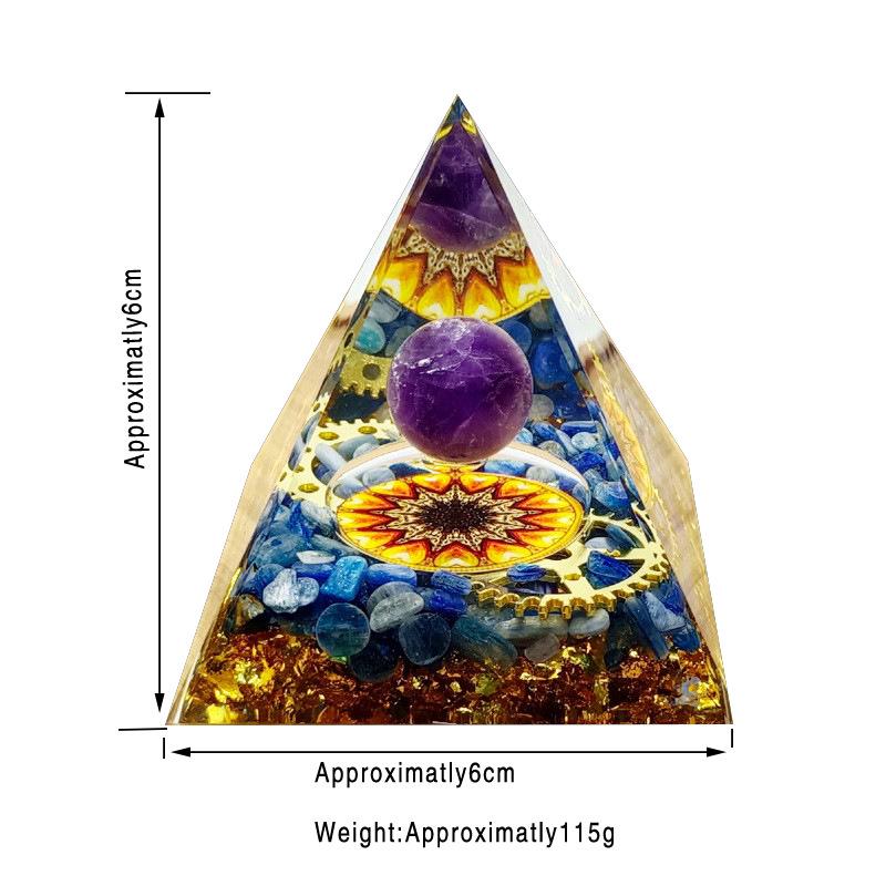 Cross-border Trade Energy Pyramid Crystal Epoxy Desktop Ornaments.