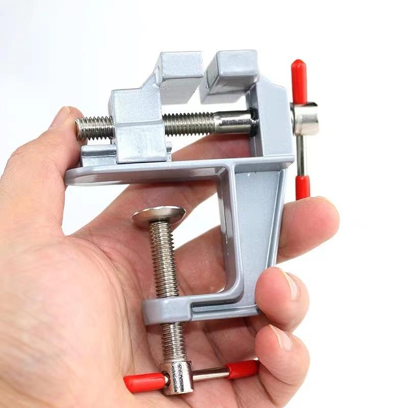 Small Jewelers Hobby Clamp On Table Flat Pliers Tool Vice Bench Vise Muliti-Funcational 3.5&Quot Aluminum Miniature