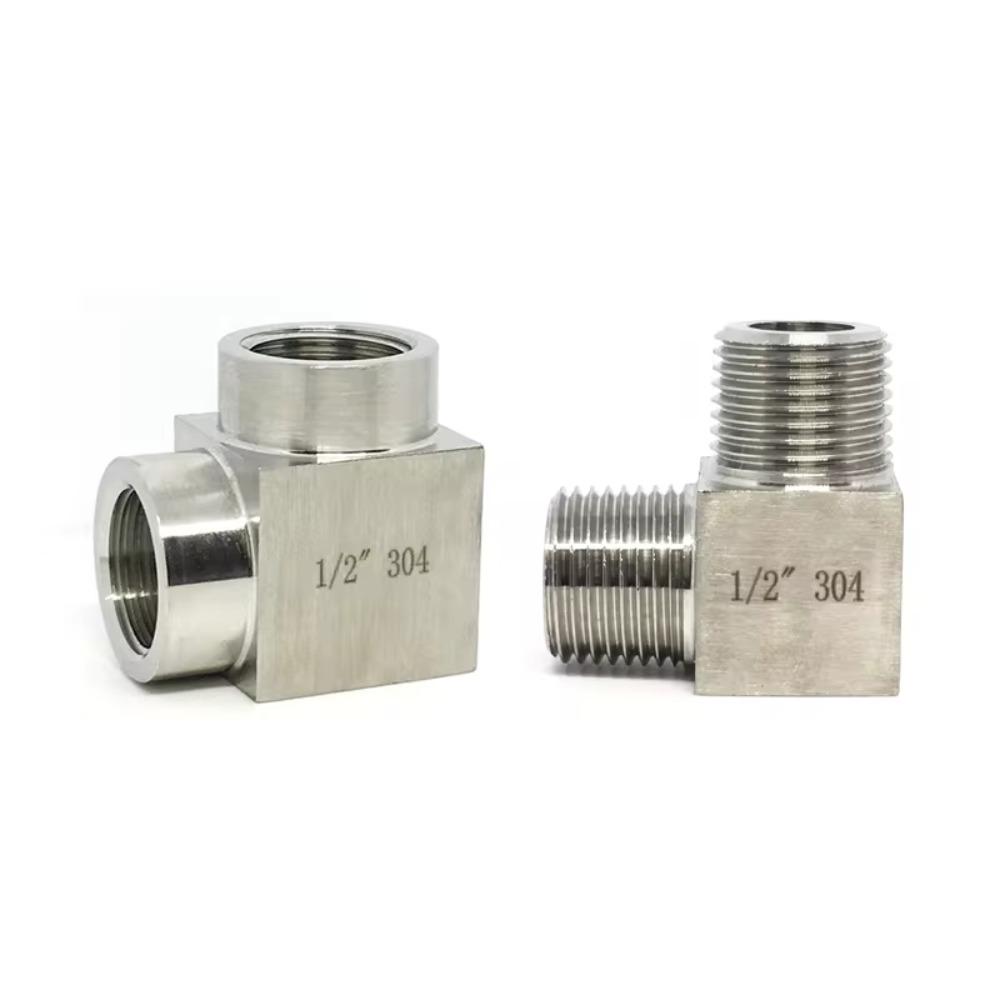 High Presssue 1/8" 1/4" 3/8" 1/2" 3/4" 1 BSP NPT Female Male Elbow 90 Deg Connector Coupler 304 Stainless Pipe Fitting Water Gas