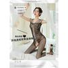 Sex Unterwäsche Spinnennetz Brust hängend sexy einteilig Jacquard-Mesh offener Schritt Pyjama