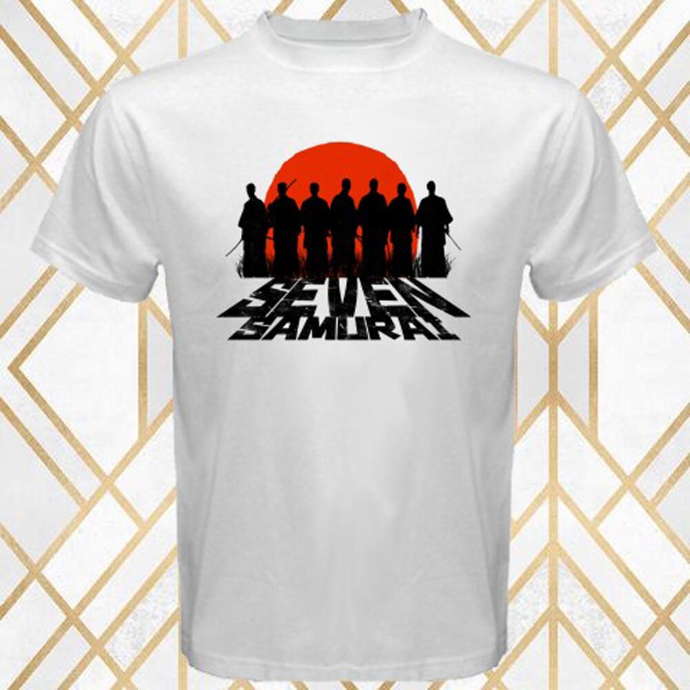 Seven Samurai Movie Japan Shogun Men s White T-Shirt Size S 3XL XL