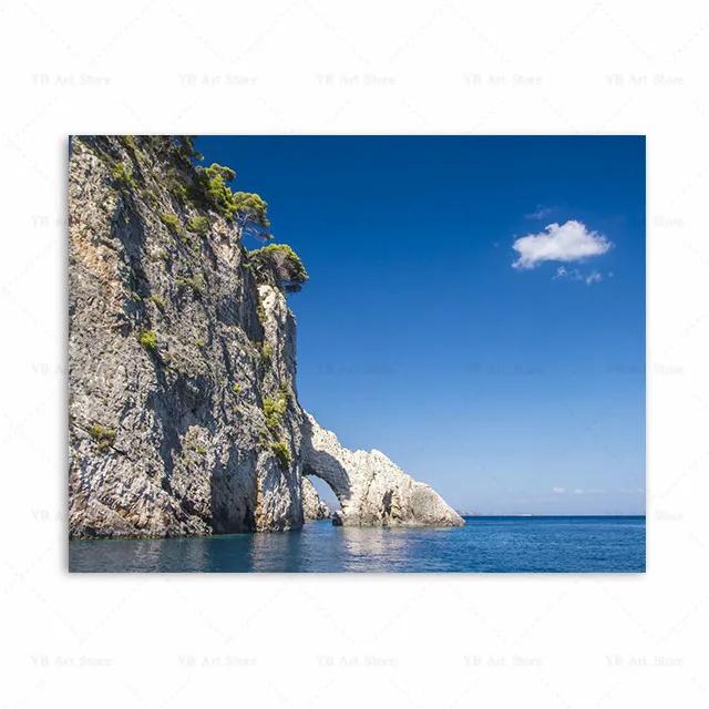 Santorini Griechenland Amorgos Insel Reise Milos Bucht Druck Kunst Leinwand Poster Für Wohnzimmer Dekoration Heim Wandbild