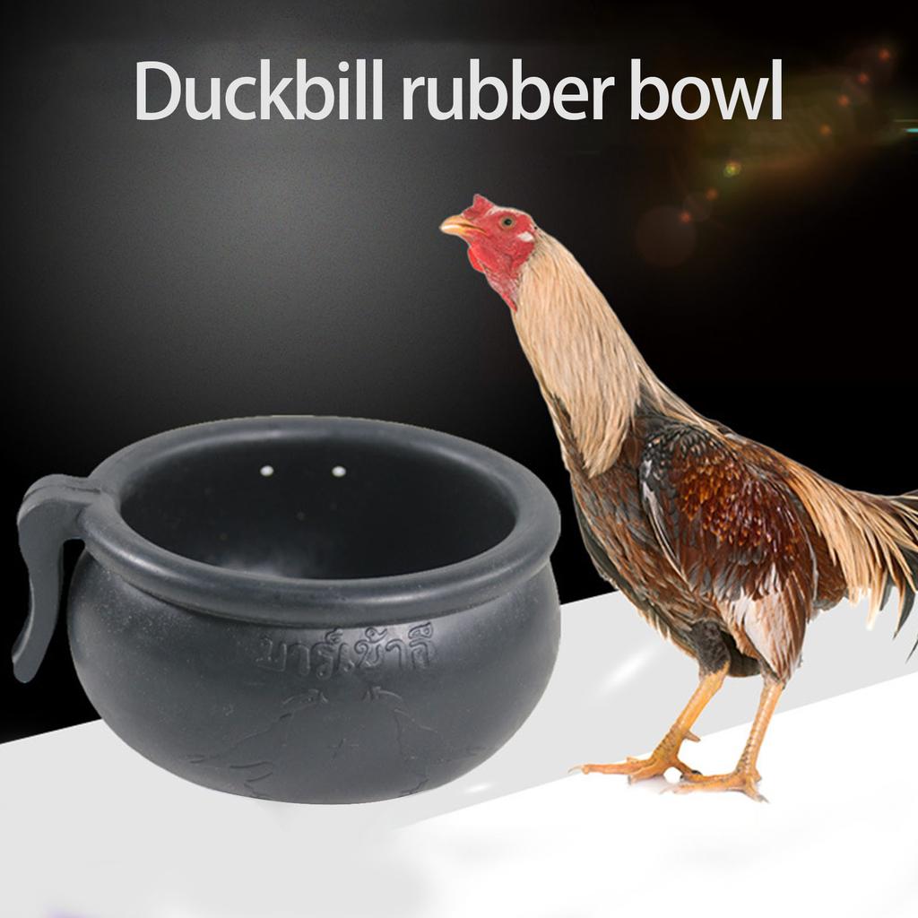 2PCS Rubber Chicken Feeder Bowl For Poultry Feeding and Watering with Hanging Design For Game Fowl Training Daily Use