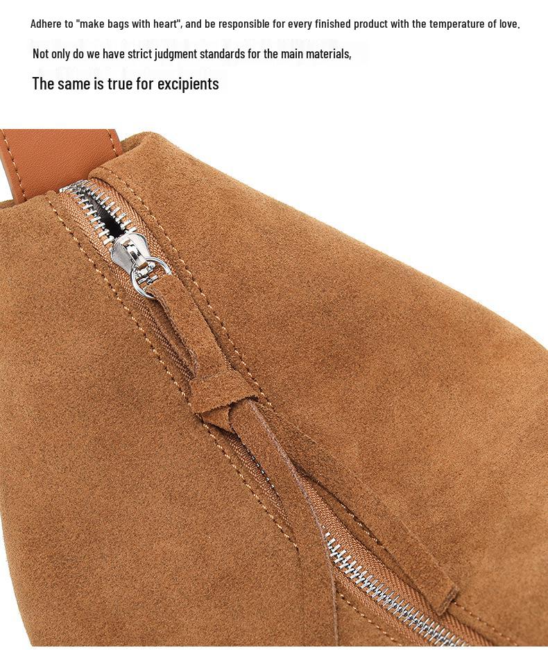 Geantă de umăr crossbody din piele naturală mată de vacă, de damă, modă coreeană 2025, capacitate mare