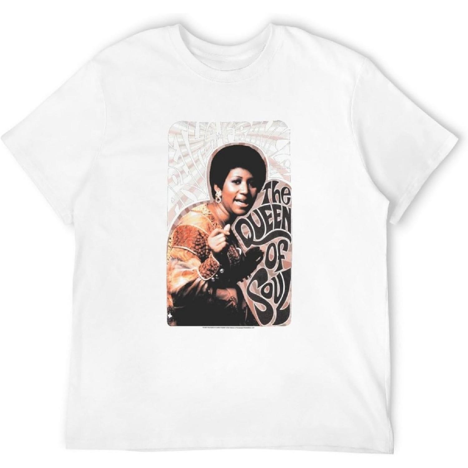 

ZHONGWO Men s Aretha Franklin Aretha Franklin Slim Fit Mens Tshirt S білий