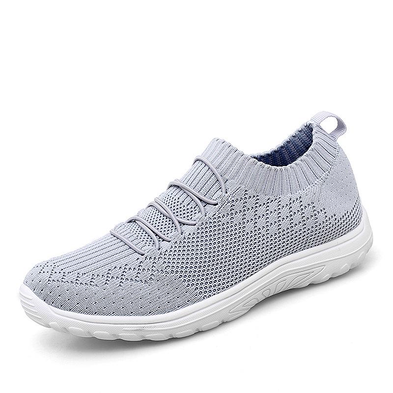 2025 Women s Flyknit Mesh Breathable Lightweight Running Shoes 40 серый