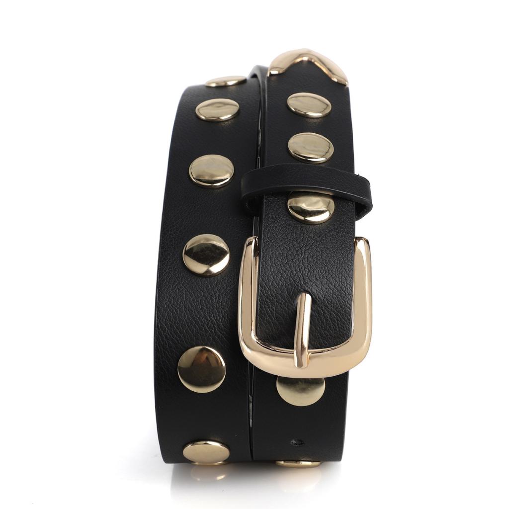 Women's Studded Belt Fashion Punk Style Ladies Belt For Jeans Dress Adjustable Belt Rivet Decorative,Suitable For Casual,Parties