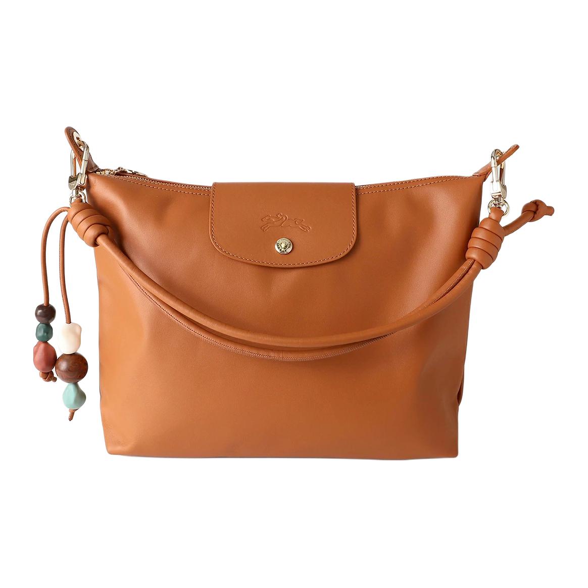 

Longchamp Le Pliage Xtra Logo Embossed Calfskin Shoulder Bag Medium Women Shoulder Bag Cashew-Brown 10189HGVM19 Basic Set (Bag+Dust Bag)