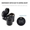 12V Motorcycle Handlebar USB Charger Waterproof Cigaret-te Lighter Socket with Switch for Cellphones Mobile Tablets GPS