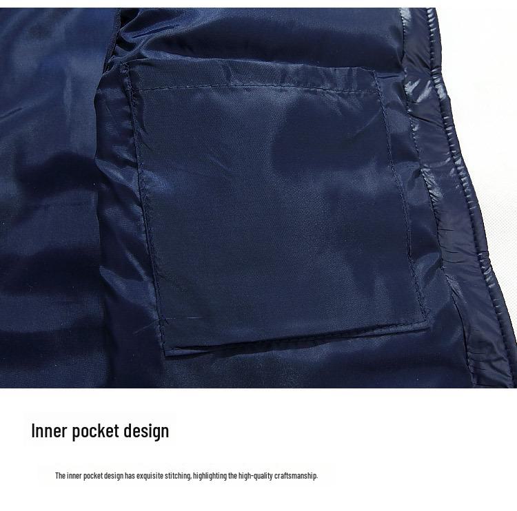 Men's Stylish Cross-Border Autumn/Winter Vest with Down Cotton - Trendy Large Size Leisure Wear for Young Men.