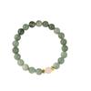 Festive Gifts Green Jade And White Jade Beaded Bracelet Serene Fashion Jewelry For Men And Women Daily Wear Simple Versatile Accessory