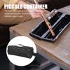 NOLITOY Piccolo Bag Flute Case Hard Shell Protective Case with Adjustable Straps Musical Instrument Storage Bag Lightweight Durable Black