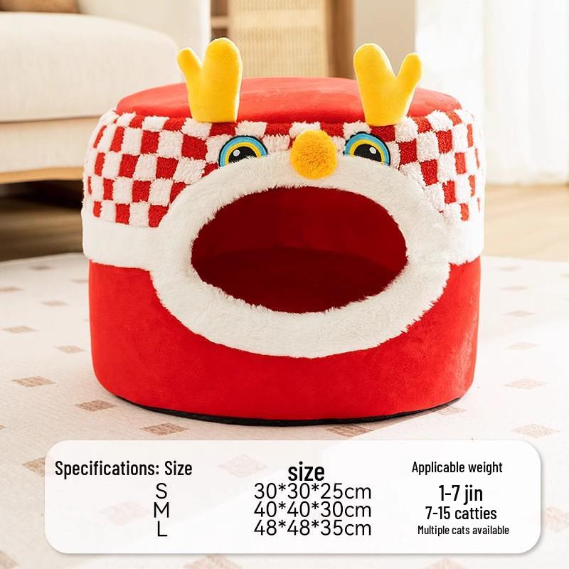 Fully Enclosed Waterproof Pet Nest for Dogs & Cats - Autumn/Winter