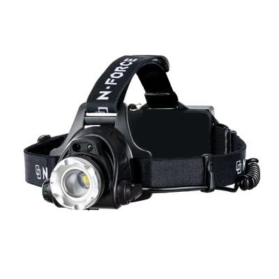 N-FORCE SR-02 LED Headlamp with Sensing Mode, Quick-Off Function, Waterproof, Dustproof, Shockproof, and Battery-Powered