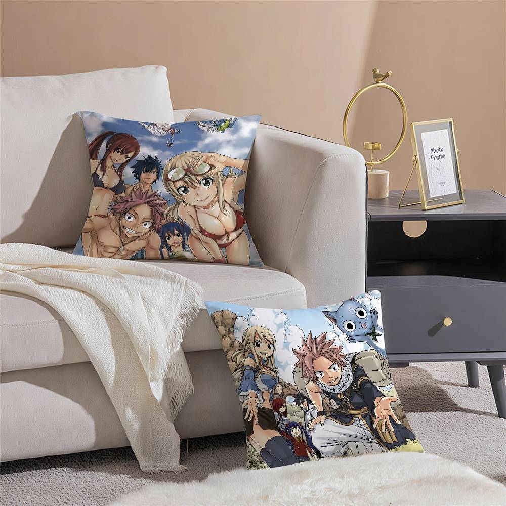 Cartoon F-Fairy Tail-MT Animal Pillow Case Printing Pillowcase Living Room Sofa Cushion Cover Bedroom Room Decor