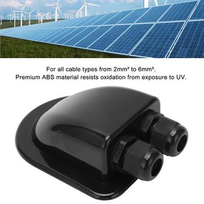 2 Pièces Presse-étoupe d'Entrée de Câble Solaire Noir / Blanc ABS IP68 Étanche Boîtier de Presse-étoupe pour Câble Solaire ABS Pour Câbles de 2,5 mm² à 6 mm²