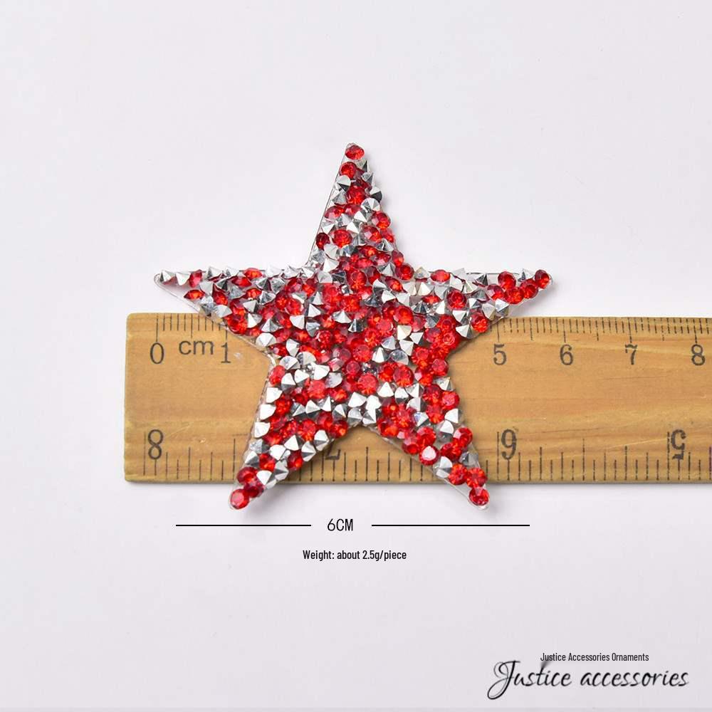 Five-Pointed Star Rhinestone Resin Patch for Shoes and Clothing