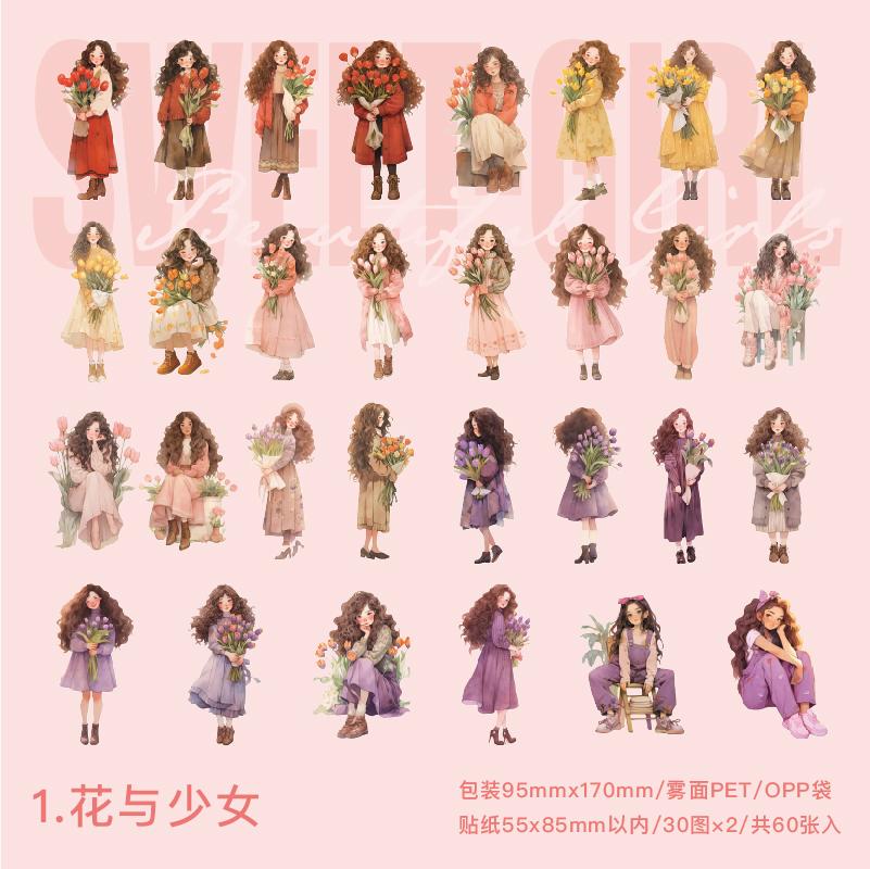 60pcs/1lot Kawaii Stationery Stickers rambling talk Junk Journaling Decorative Mobile Scrapbooking for stickers Scrapbook