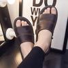 Mode Echtes Leder Herren Hausschuh Herumlaufen Zuhause Pantoletten Indoor Haus 2025 Mode Gummi Maskulino Sommer Sale Original Herrenschuh