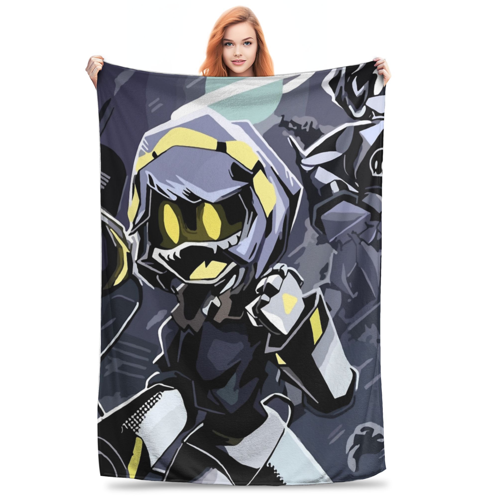 Murder Drones  Flannel Blanket Independent Animated Fashion Throw Blanket for  Sofa Bedding Lounge 125*100cm Bedspreads, 30x40in