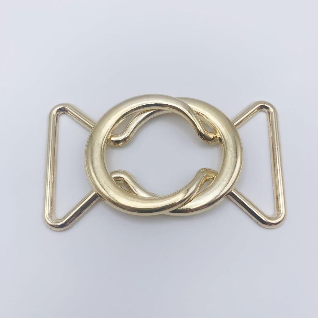 Minimalist Eight-Character Metal Alloy Buckle for Waist-Cinching and Curtain Tieback Accessories