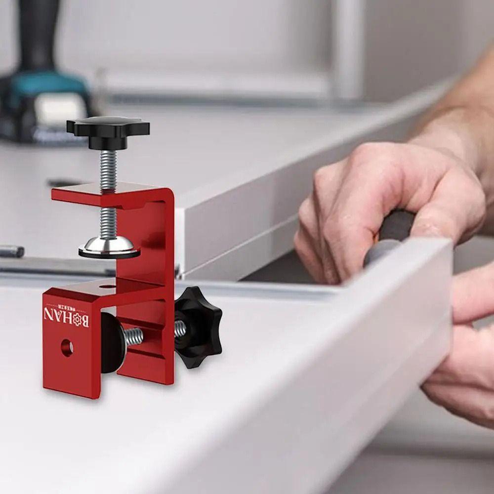 Adjustable Wardrobe Closing Board Clip Aluminum Zinc Zinc Alloy Wardrobe Closing Jig  Cabinet Wardrobe