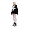 Womens Streetwear Hooded Zip-Up Sweatshirt Vintage Retro Style Oversized Fit Long Sleeve Fall 2025