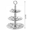 KADAX Patera Na Ciasto Szklana Owoce 3 Piętrowa Okrągła Talerz Na Ciasta