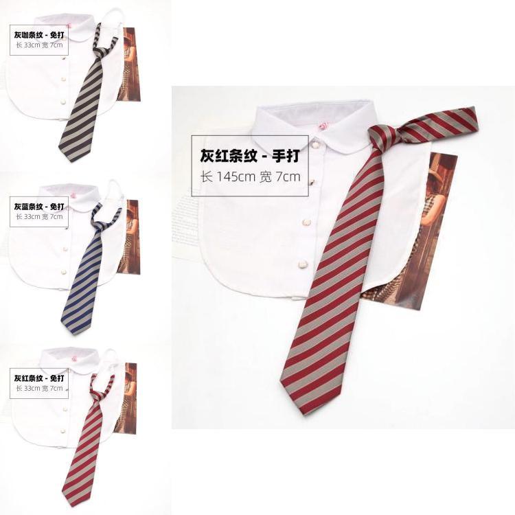 Traditional Polyester Kids Tie With Striped Pattern For School Uniforms